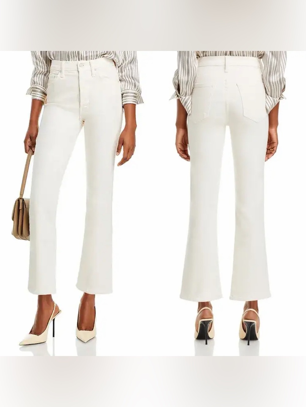 MOTHER The Tripper High Rise Ankle Jeans in Cream Puff⭐️32